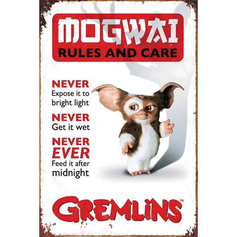 ブリキ看板 グレムリン GREMLINS モグワイ 映画 ポスター レトロ ビンテージ インテリア 雑貨