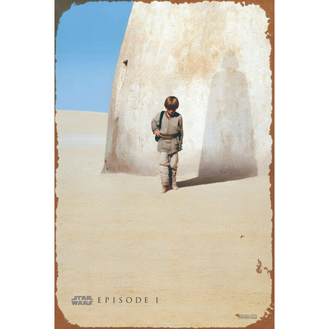 ブリキ看板 スターウォーズ STAR WARS エピソード1 アナキン 映画 ポスター レトロ インテリア 雑貨
