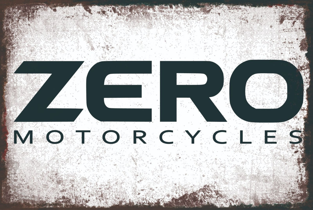 ブリキ看板 ZERO Motorcycles ロゴ バイク レトロ ヴィンテージ インテリア 壁飾り ディスプレイ