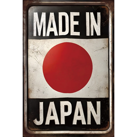 日本製 MADE IN JAPAN ブリキ看板 日の丸 レトロ インテリア