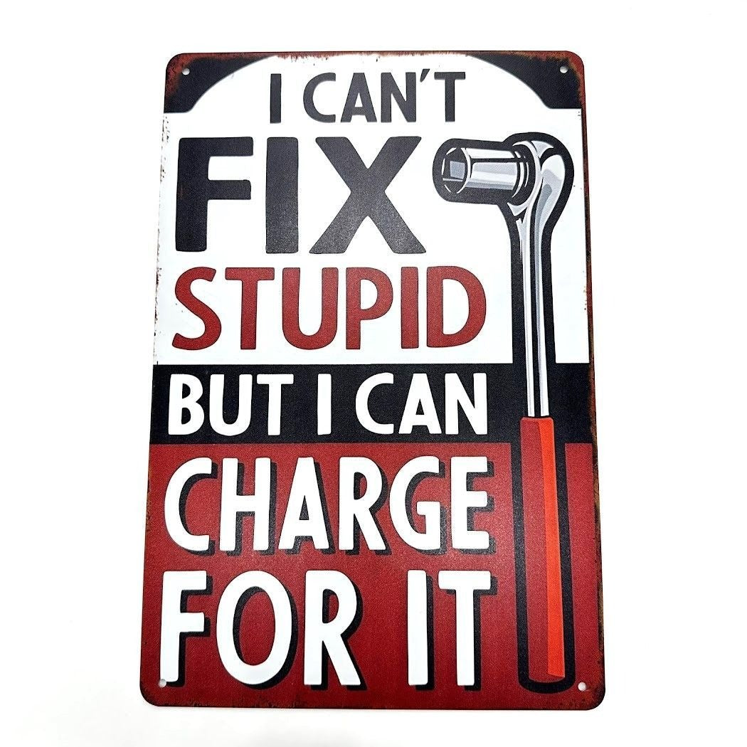 ブリキ看板 レトロ おしゃれ インテリア ヴィンテージ 英字 メッセージ 工具 ガレージ 壁飾り ディスプレイ