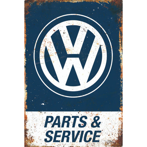 ブリキ看板 フォルクスワーゲン VW レトロ ビンテージ パーツ サービス 看板 インテリア