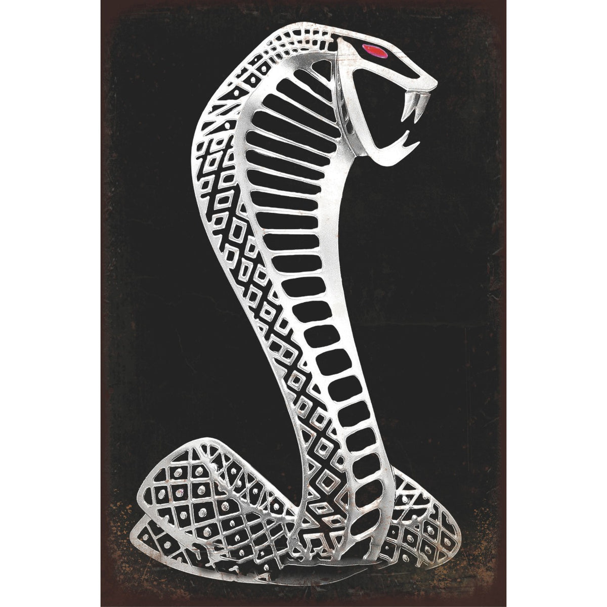 ブリキ看板 コブラ ロゴ バイク アメリカン レトロ ビンテージ インテリア 壁飾り