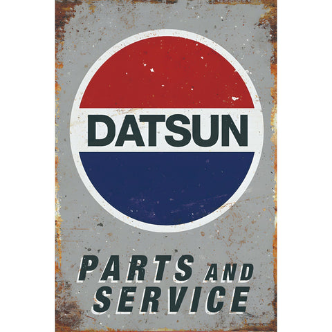ブリキ看板 レトロ DATSUN ダットサン ロゴ ヴィンテージ インテリア ディスプレイ