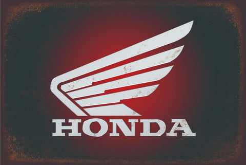 ブリキ看板 HONDA ロゴ レトロ インテリア ビンテージ ガレージ 壁飾り ディスプレイ