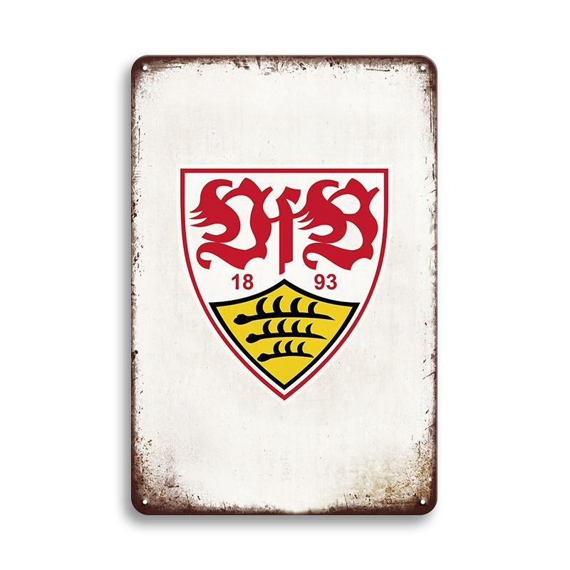 ブリキ看板 レトロ インテリア ビンテージ 壁飾り おしゃれ VfBシュトゥットガルト