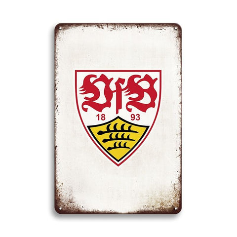 ブリキ看板 レトロ インテリア ビンテージ 壁飾り おしゃれ VfBシュトゥットガルト