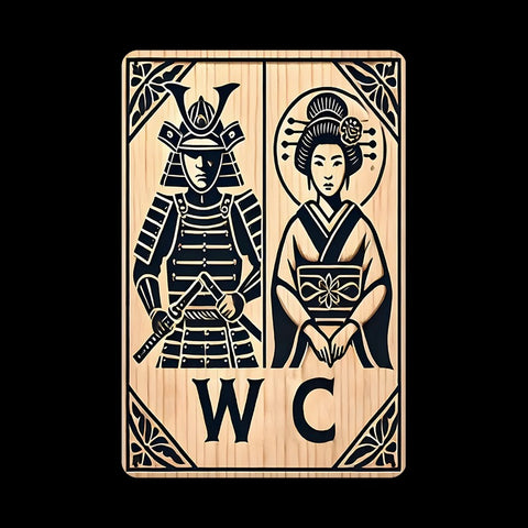 ブリキ看板 レトロ インテリア ビンテージ 壁飾り おしゃれ WC 和風 侍 芸者