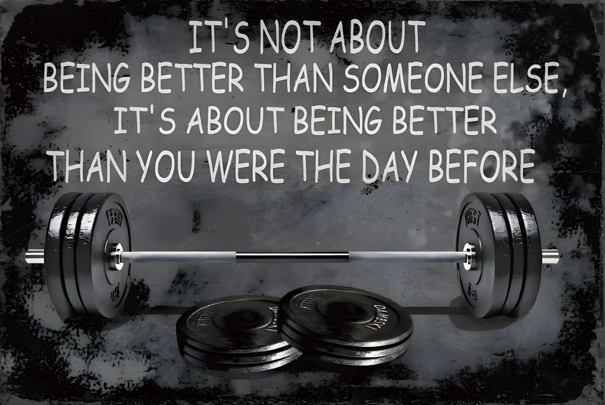 トレーニング モチベーション 筋トレ 英語 名言 ブリキ看板 ジム インテリア 壁飾り レトロ ビンテージ 雑貨