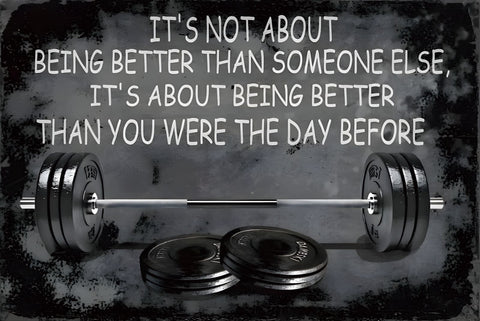 トレーニング モチベーション 筋トレ 英語 名言 ブリキ看板 ジム インテリア 壁飾り レトロ ビンテージ 雑貨