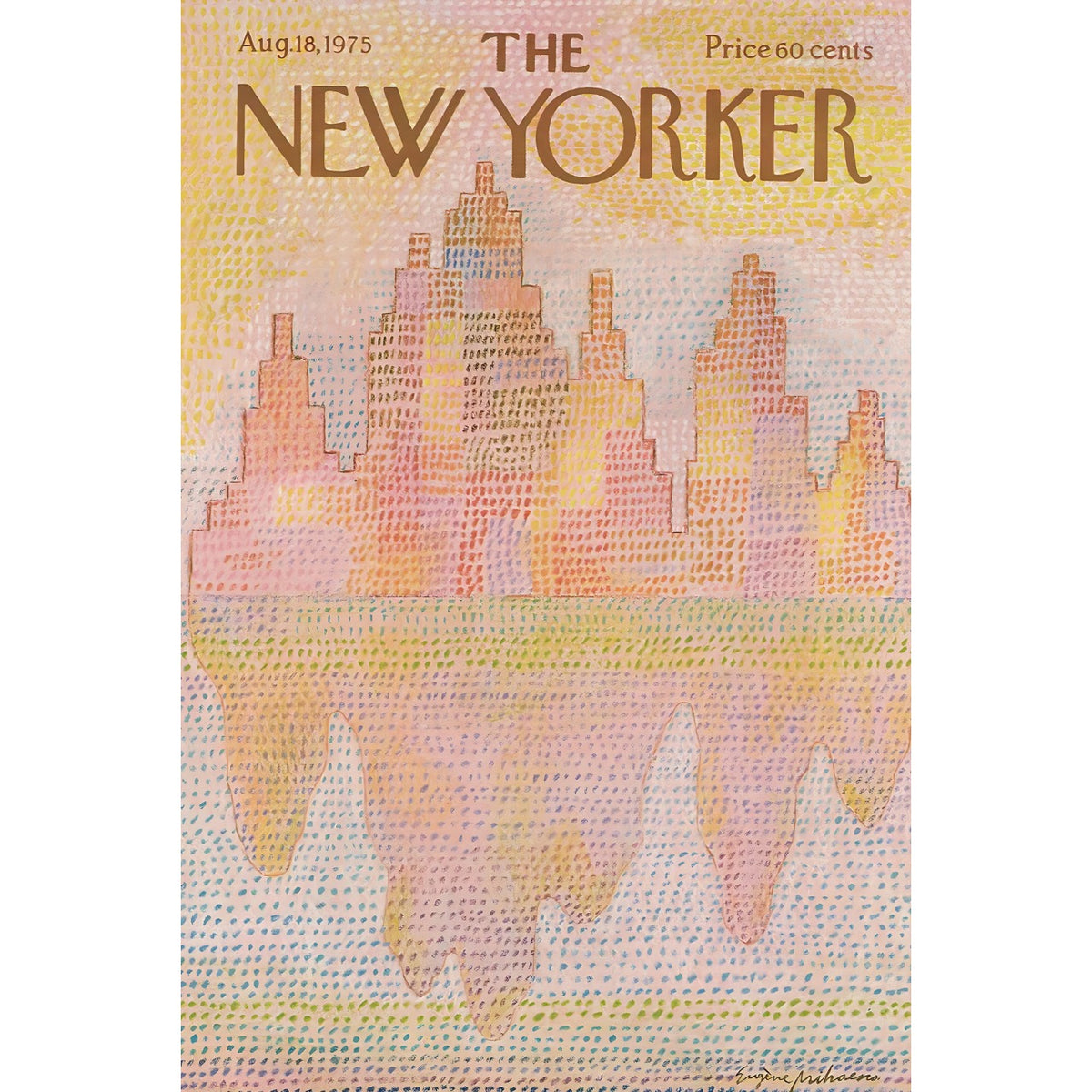 ブリキ看板 THE NEW YORKER ニューヨーカー 雑誌 表紙 1975 レトロ ポスター インテリア 雑貨