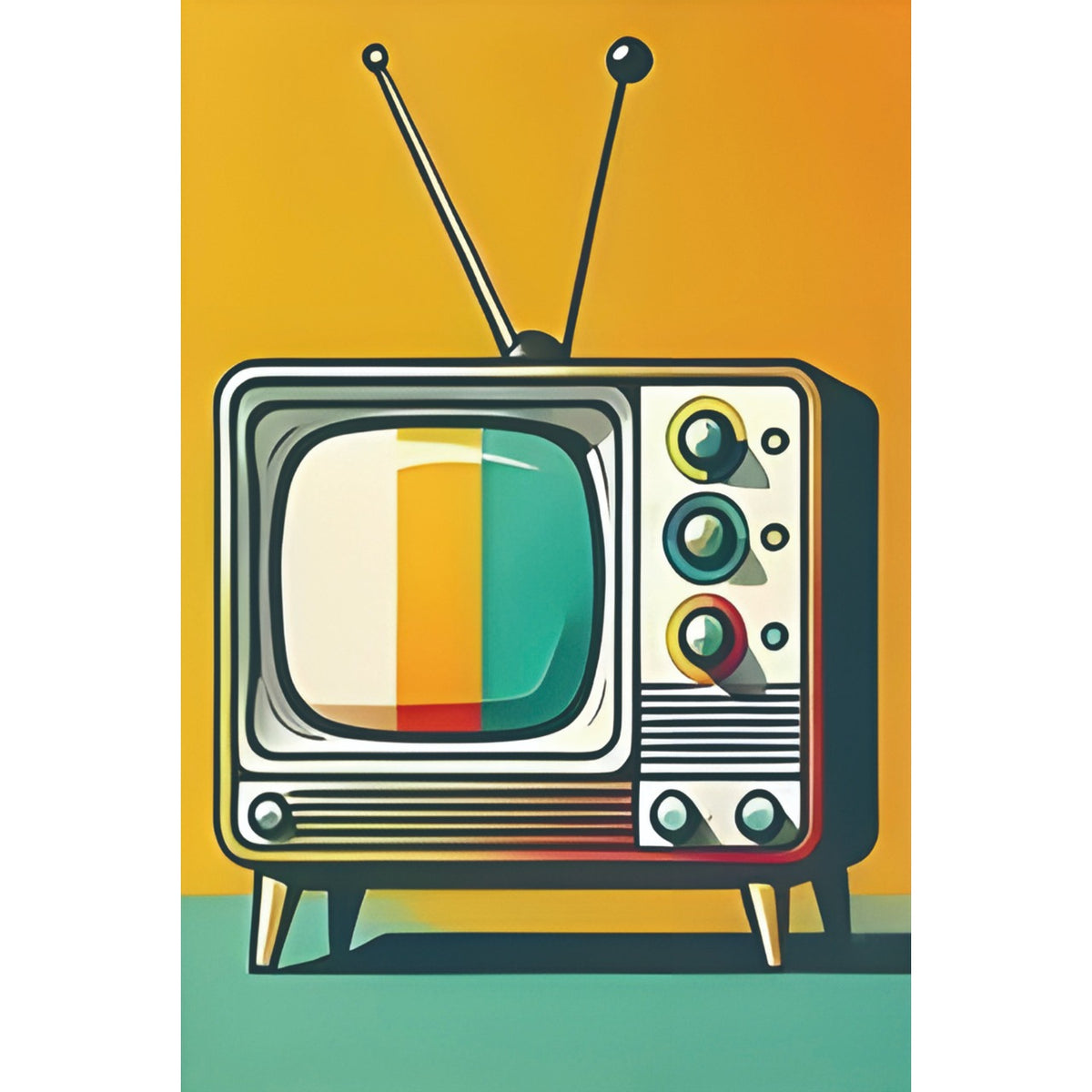 ブリキ看板 レトロ テレビ ポップアート ビンテージ インテリア 雑貨