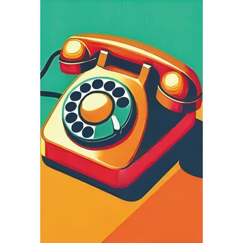 ブリキ看板 レトロ 電話 ポップアート ビンテージ インテリア 雑貨