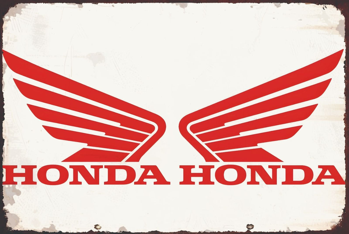 ブリキ看板 HONDA ホンダ ウイングロゴ バイク レトロ ビンテージ インテリア 雑貨