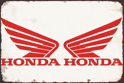 ブリキ看板 HONDA ホンダ ウイングロゴ バイク レトロ ビンテージ インテリア 雑貨