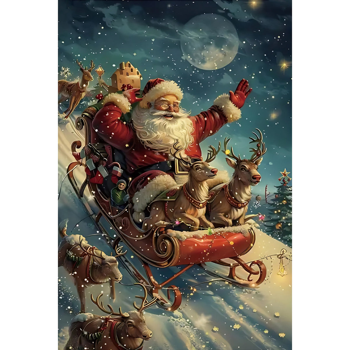 サンタクロース クリスマス ブリキ看板 レトロ風 冬インテリア デコレーション