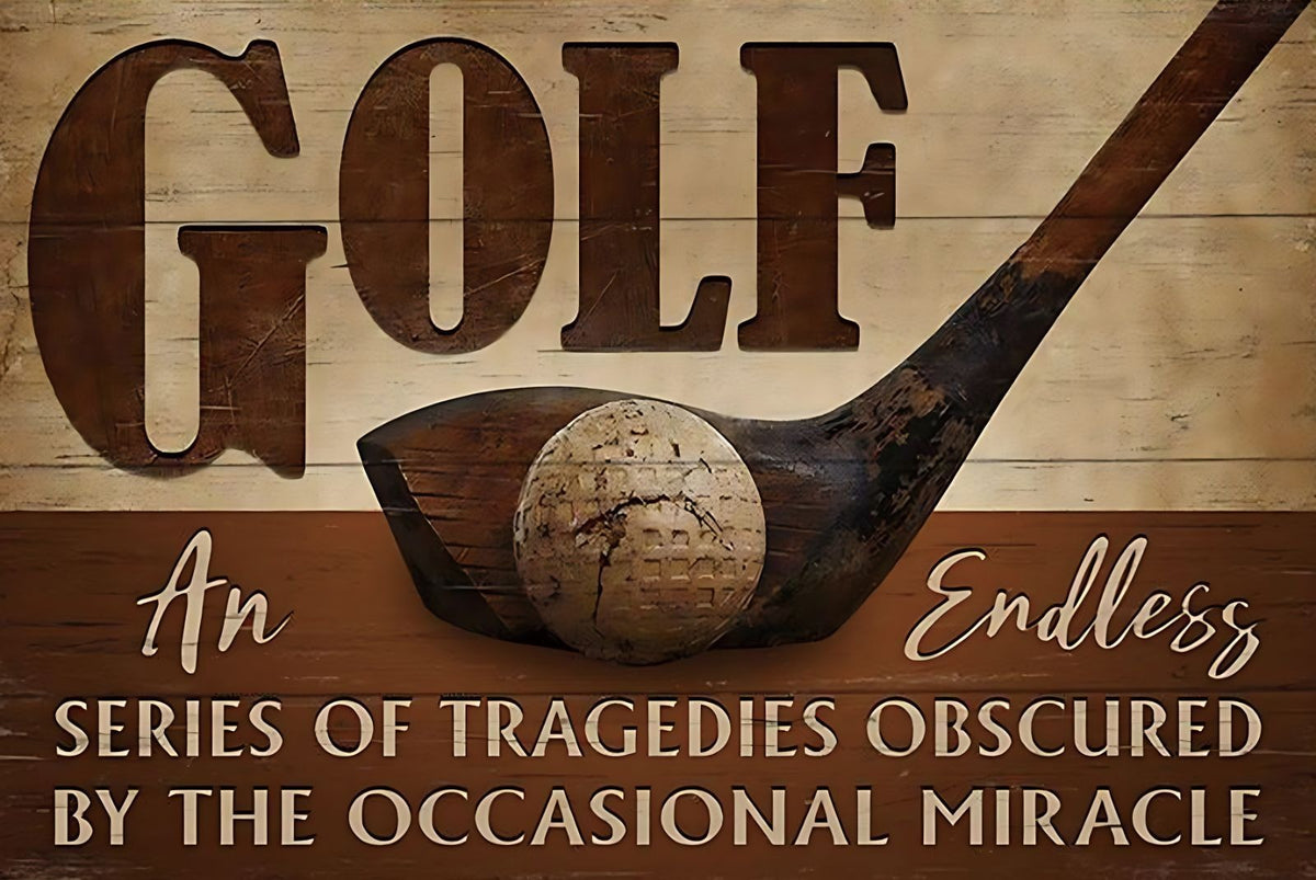 ゴルフ 看板 ブリキ看板 レトロ インテリア 雑貨 名言 ビンテージ