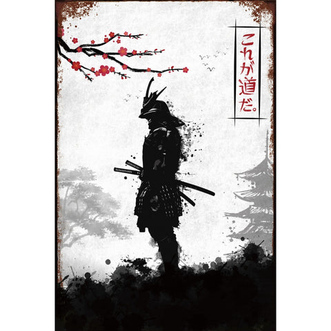 ブリキ看板 サムライ レトロ インテリア 和風 壁飾り