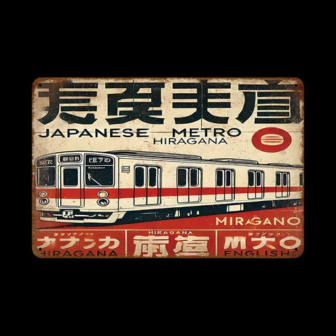 ブリキ看板 レトロ インテリア ビンテージ 壁飾り おしゃれ 日本 地下鉄 電車