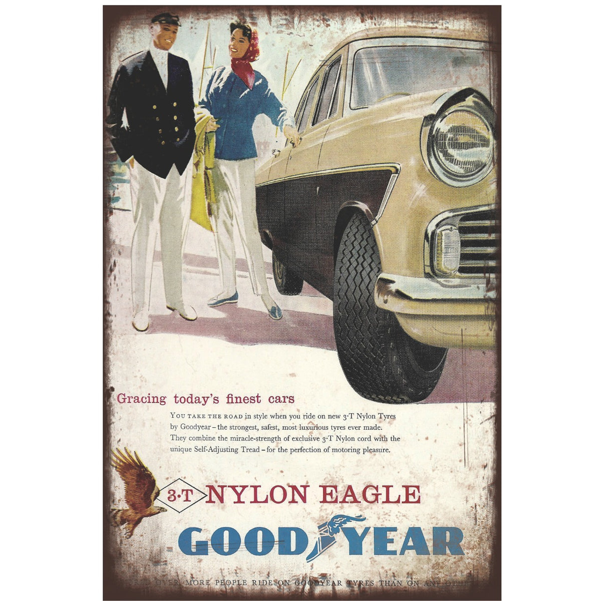 ブリキ看板 GOODYEAR グッドイヤー レトロ 広告 ビンテージ インテリア 雑貨