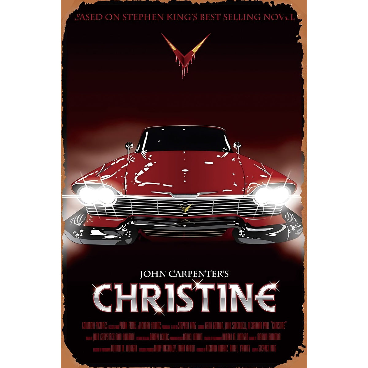 ブリキ看板 CHRISTINE クリスティーン 映画 ポスター ホラー スティーブンキング インテリア 雑貨