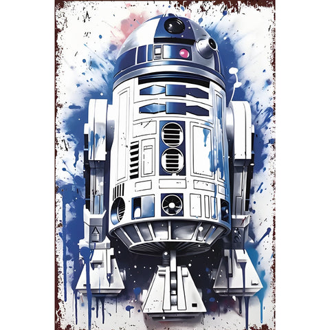 スターウォーズ R2D2 ドロイド 映画 キャラクター アート ポスター ブリキ看板