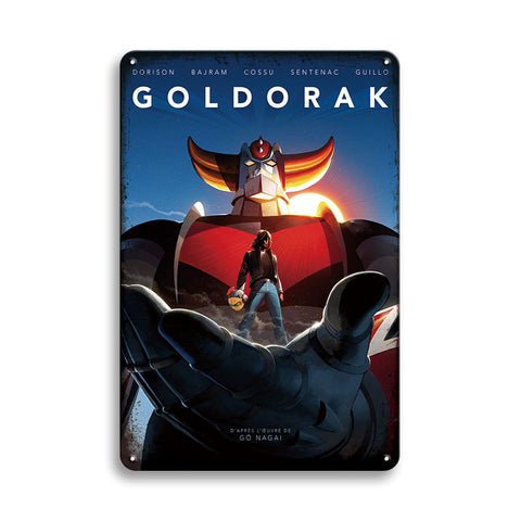 ゴルドラック GLODORAK ブリキ看板 ロボット アニメ グレンダイザー レトロ