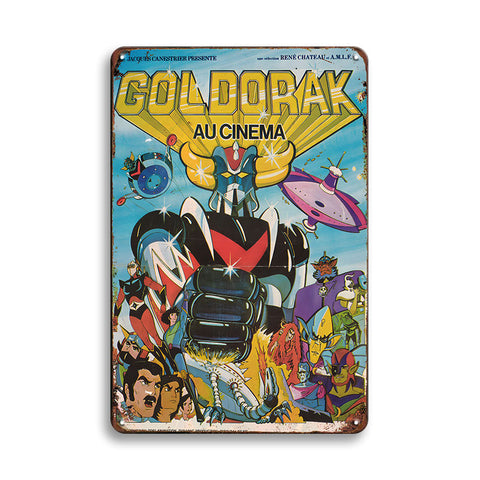 ブリキ看板 グレンダイザー ゴルドラック レトロ ポスター 壁飾り インテリア ビンテージ ディスプレイ 雑貨