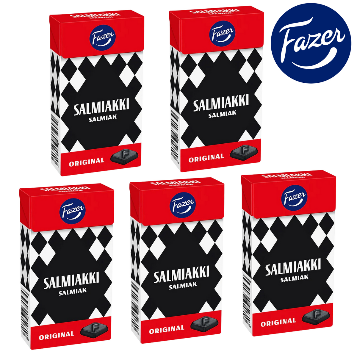 Fazer サルミアッキ 5箱×40g セット フィンランドのお菓子です