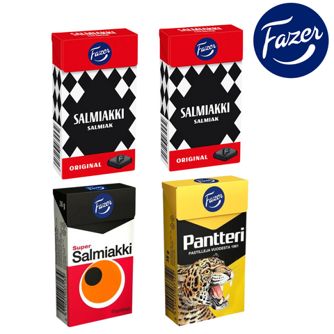 Fazer サルミアッキ リコリス 4箱×40g セット フィランドのお菓子です