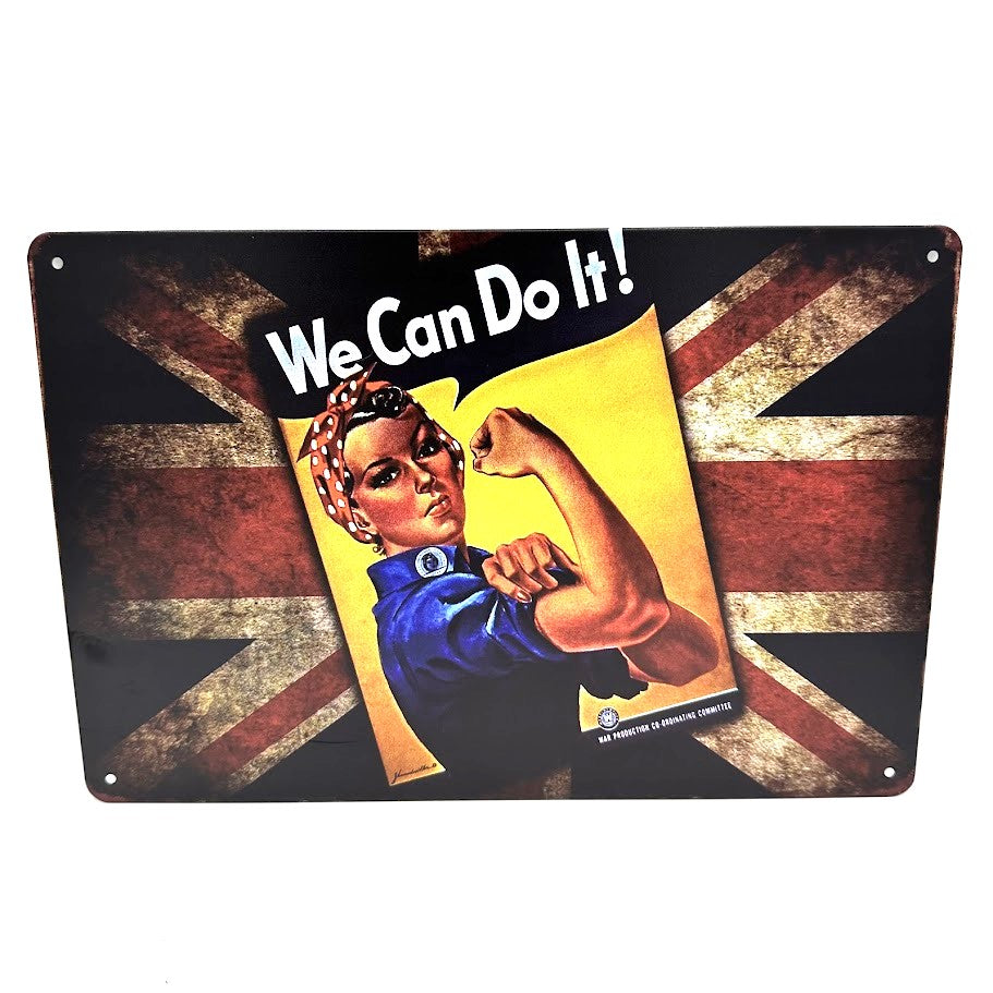 ブリキ看板 We Can Do It! 英国旗 ヴィンテージ インテリア