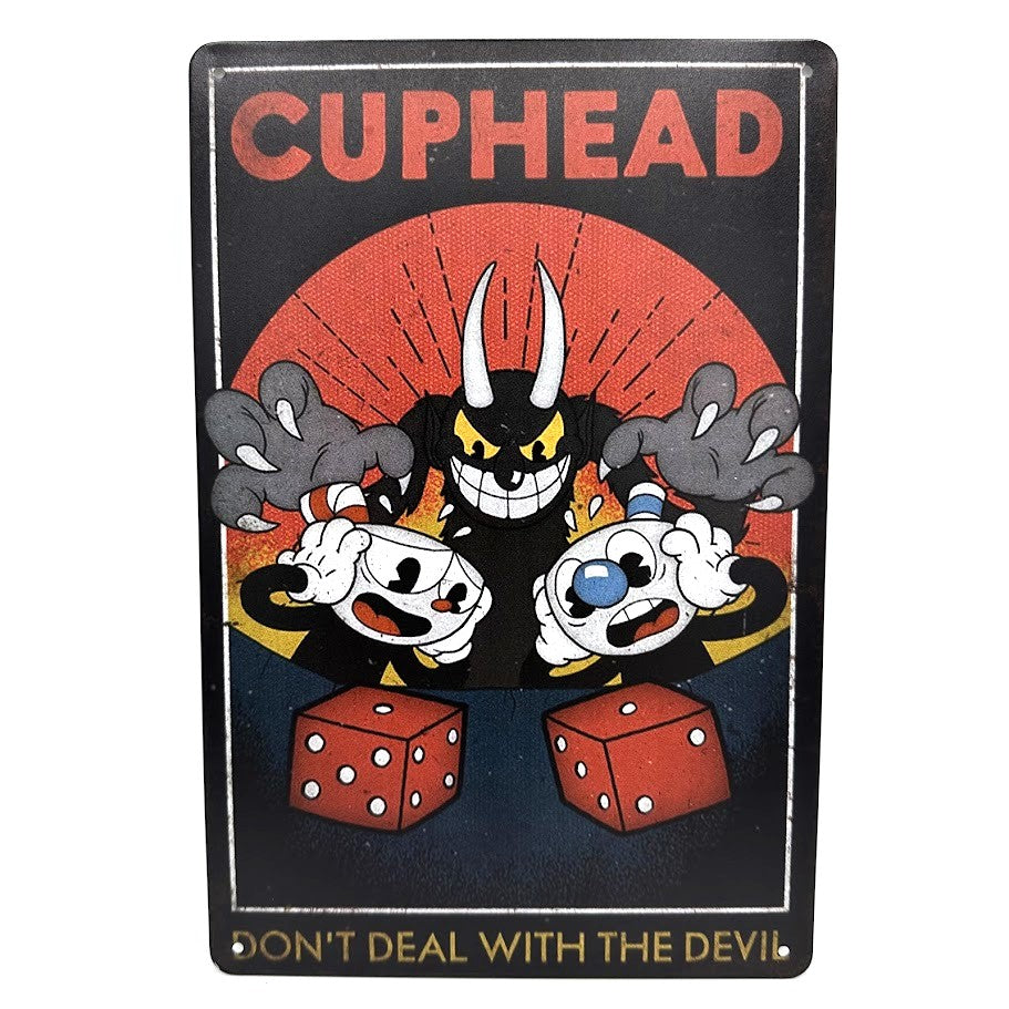 CUPHEAD ブリキ看板 レトロ アニメ ゲーム インテリア