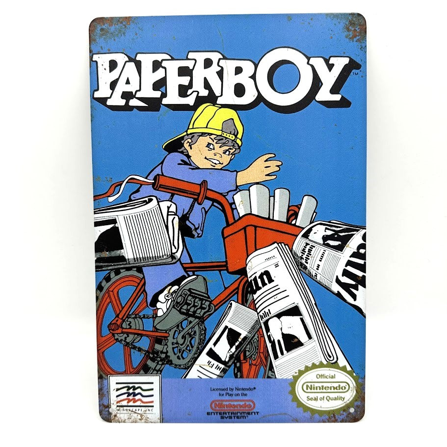 PAPERBOY ブリキ看板 レトロ ゲームインテリア クラシックデザイン