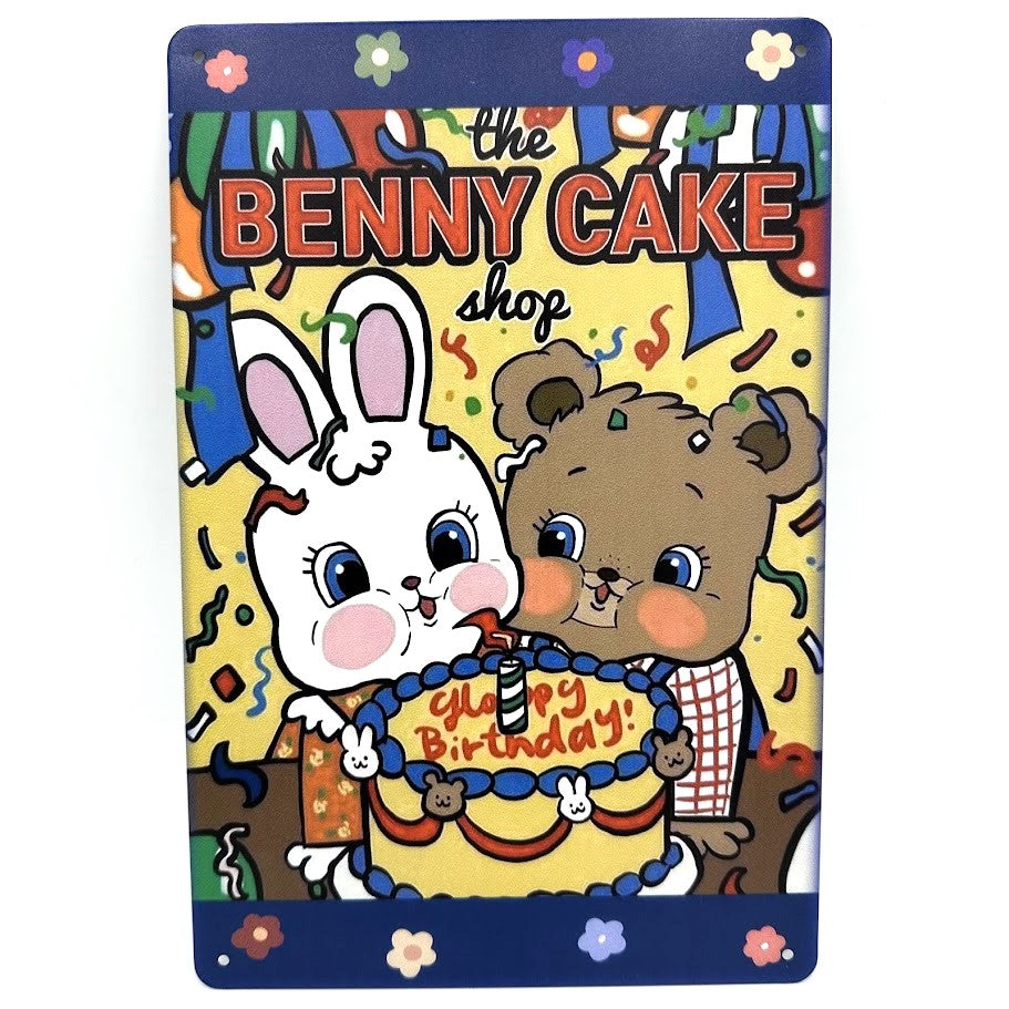 ブリキ看板 ベニーケーキショップ レトロ おしゃれ インテリア 雑貨