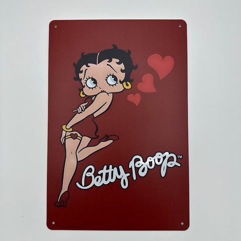BettyBoop ハート ブリキ 看板 レトロ インテリア