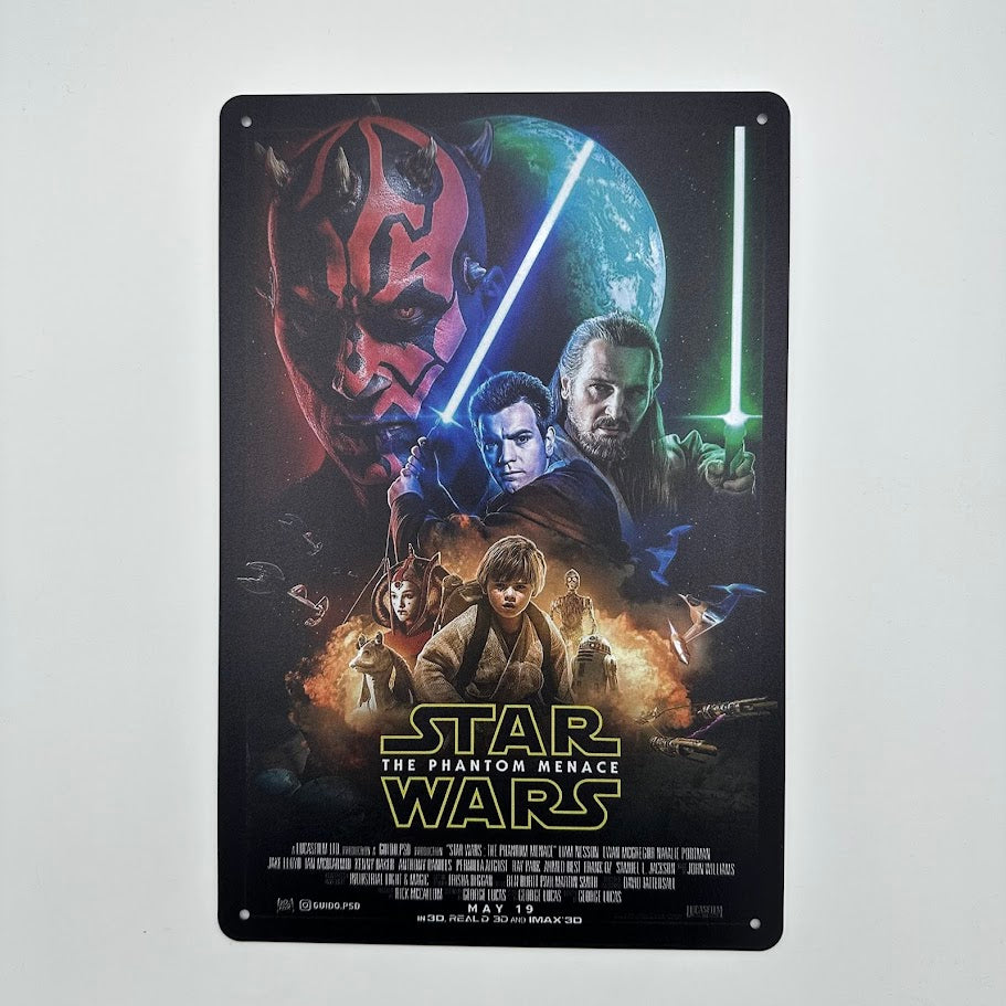 スターウォーズ ファントム・メナス ブリキ 看板 映画 ポスター