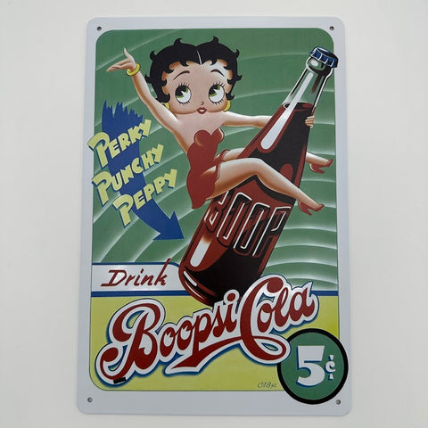 BettyBoop ブリキ 看板 レトロ ソーダ コーラ デザイン