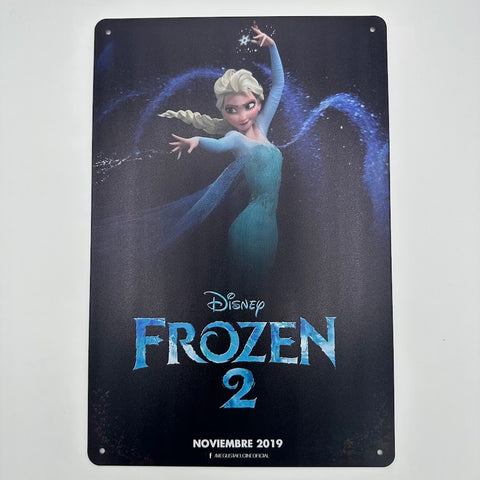 アナと雪の女王2 エルサ ブリキ看板 ディズニー インテリア ビンテージ風