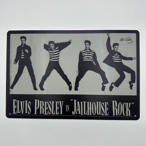 エルヴィスプレスリー ブリキ看板 Jailhouse Rock ロックンロール 映画