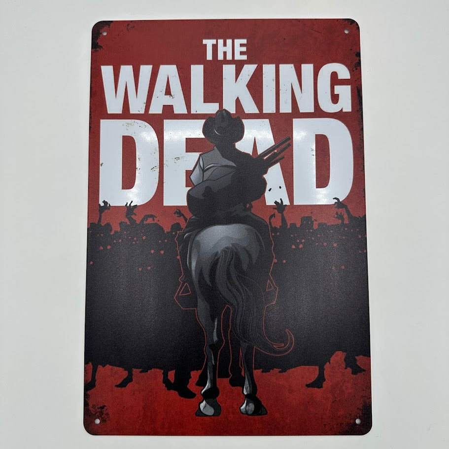 ブリキ看板 ウォーキングデッド THE WALKING DEAD アート風 馬 ゾンビ 海外ドラマ