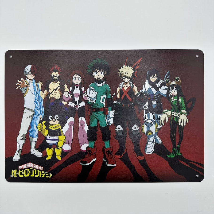 僕のヒーローアカデミア ブリキ看板 アニメ インテリア キャラクター雑貨 横型