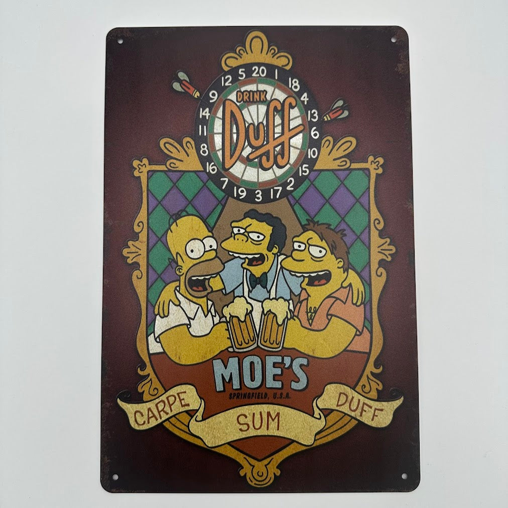 ブリキ看板 シンプソンズ ホーマー モー バーニー ダフビール インテリア 雑貨 壁飾り