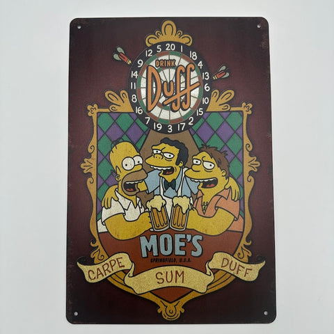 ブリキ看板 シンプソンズ ホーマー モー バーニー ダフビール インテリア 雑貨 壁飾り