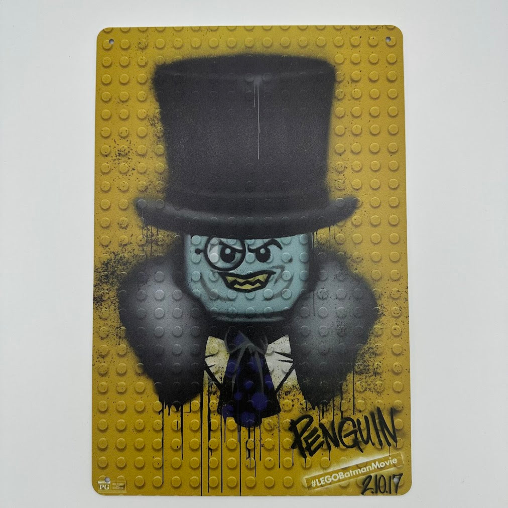 ブリキ看板 LEGO ペンギン バットマンムービー レトロ インテリア 雑貨 壁飾り