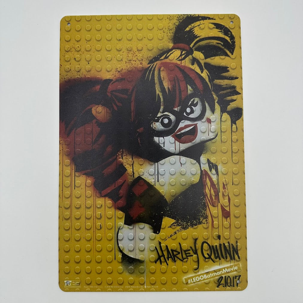 ブリキ看板 ハーレイクイン LEGO バットマン 映画 DCキャラクター アメコミ インテリア 雑貨 壁飾り