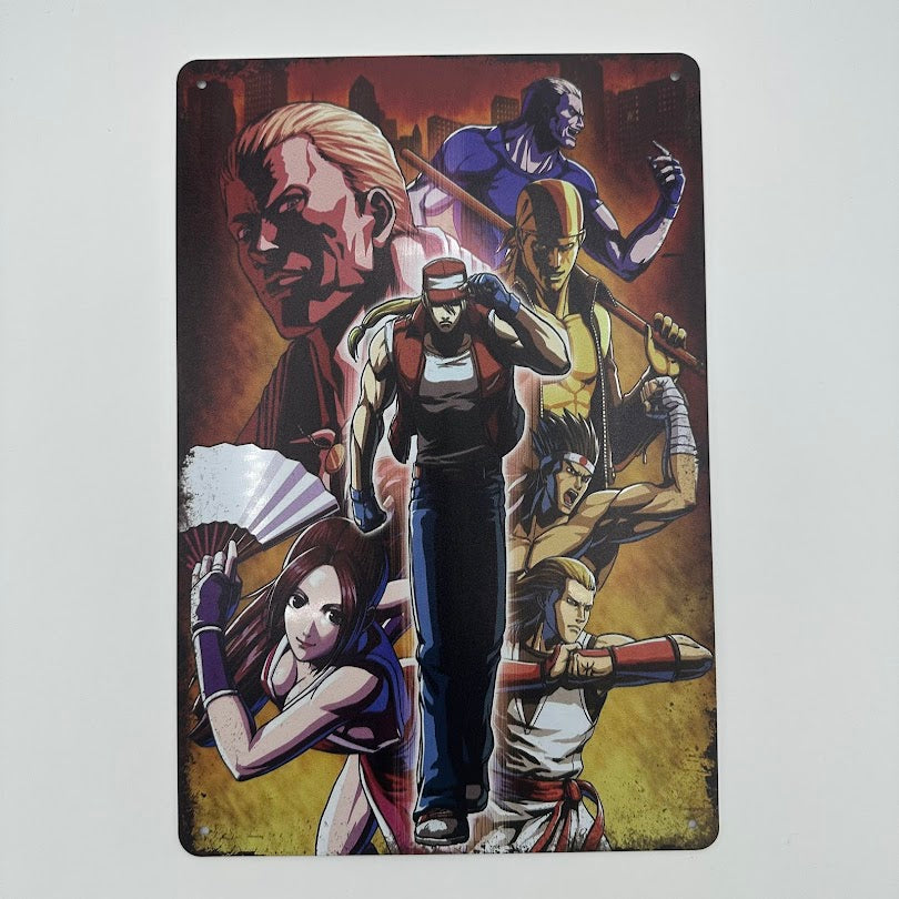 ブリキ看板 餓狼伝説 テリー・ボガード SNK 格ゲー レトロゲーム インテリア