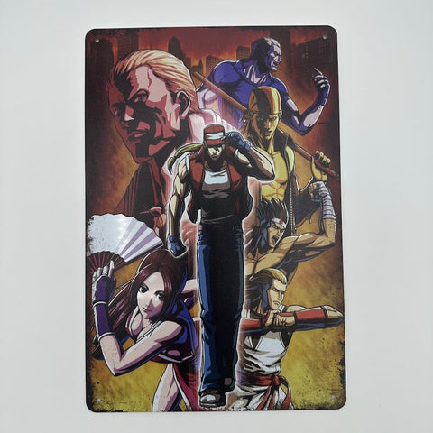 ブリキ看板 餓狼伝説 テリー・ボガード SNK 格ゲー レトロゲーム インテリア