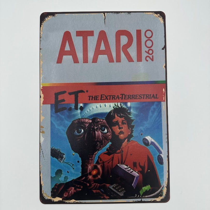 ブリキ看板 ATARI E.T. ゲーム ヴィンテージ アメリカン レトロ