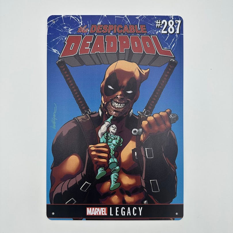 DEADPOOL ブリキ看板 マーベル LEGACY #287 コミック風 ヴィンテージ アメリカン雑貨 壁飾り