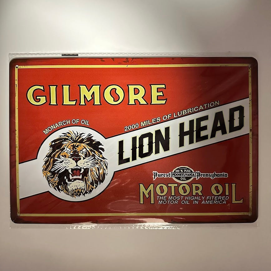 モーターオイル GILMORE ブリキ看板 レトロ ガレージ装飾